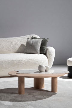 Modern Bordeira Stone Coffee Table, Green Onyx, Handmade Portugal by Greenapple