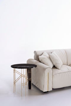 Modern Palafita Sahara Noir Marble Side Table, Handmade Portugal by Greenapple