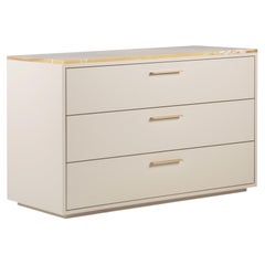 Modern Beige Jensen With Orange Onyx Vanity Table, Handmade by Greenapple