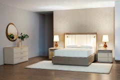 Modern Beige Jensen With Orange Onyx Vanity Table, Handmade by Greenapple