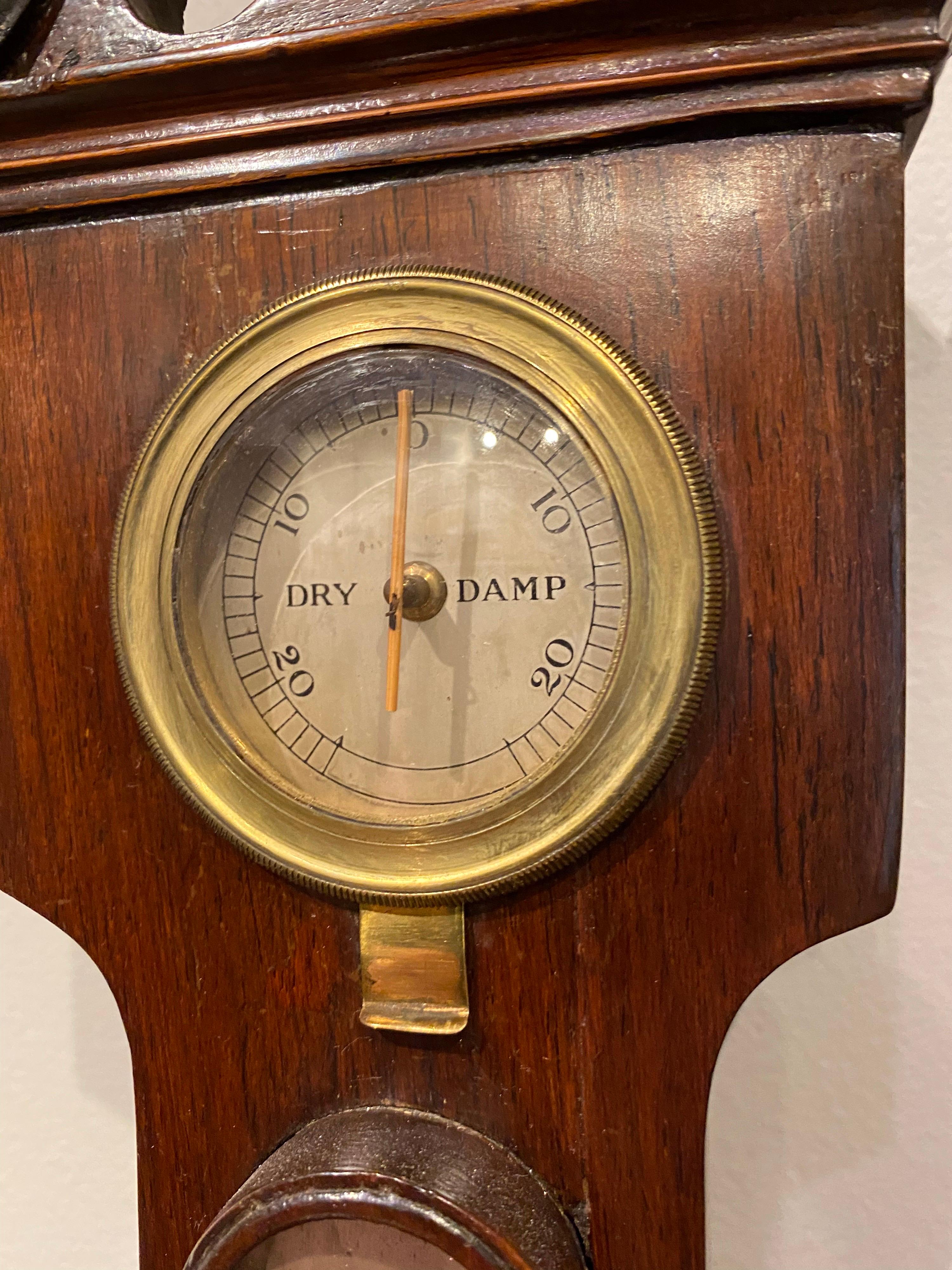 18th Century George III Mahogany Barometer