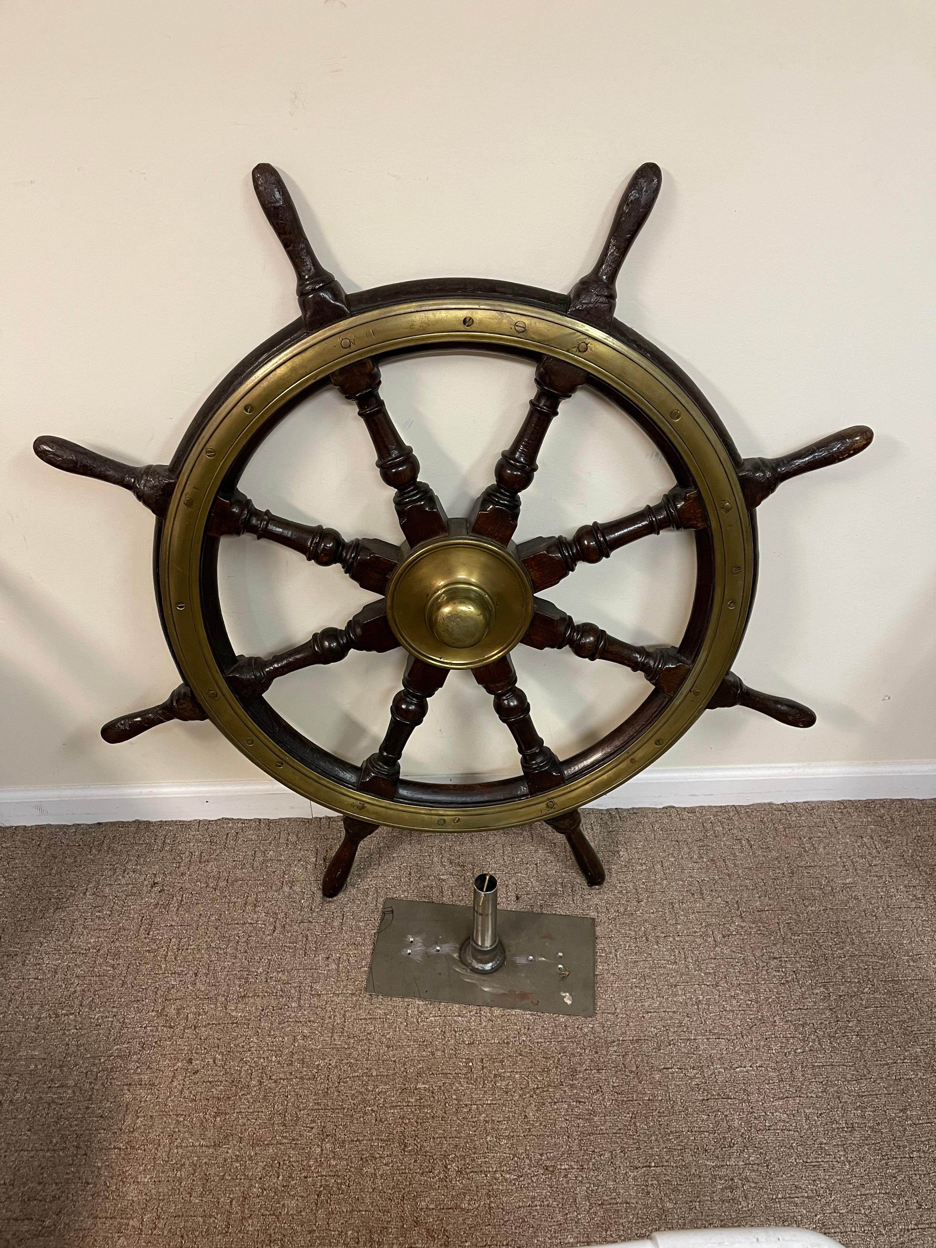 Polished Late 18th Century Ships Wheel