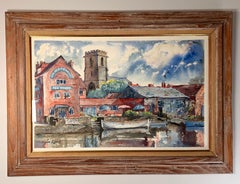 20th Century Water Color " The Old Granary Tea House " by Cyril Arthur Lewis