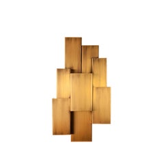 Nature inspired geometric aged brass Inspiring Trees S wall lamp by InsidherLand