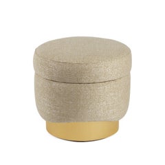 Pouf COM Figueroa en laiton brossé bio d'inspiration Nature, par InsidherLand