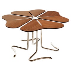 Four... for Luck Coffee Table Walnut Nickel Insidherland by Joana Santos Barbosa