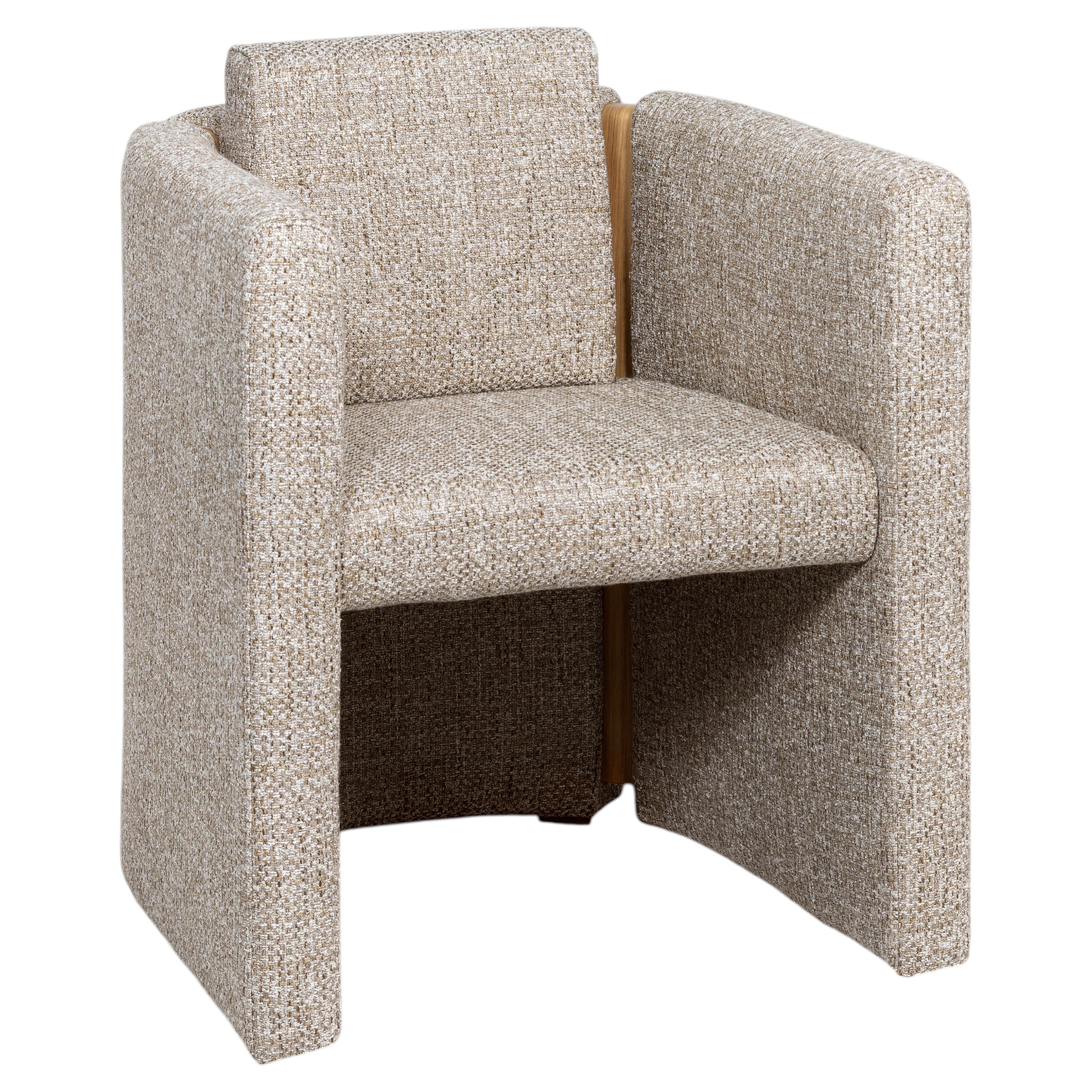 Contemporary geometric oak Portugal COM Fernandine dining chair by InsidherLand
