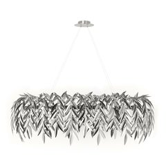 Nature inspired polished brass nickel bath, Azores chandelier by InsidherLand