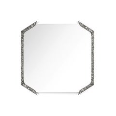 Nature inspired patinated nickel Alentejo square mirror by InsidherLand