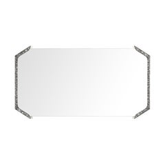 Nature inspired patinated nickel Alentejo rectangular mirror by InsidherLand