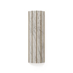 Modern Carrara marble & bronzed brass, Seagram wall lamp by InsidherLand