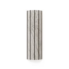 Modern Carrara marble & dark bronzed brass, Seagram wall lamp by InsidherLand