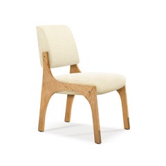 Set di 6 sedie da pranzo Arches II senza braccioli in Oak Oak Cream Bouclé di InsidherLand