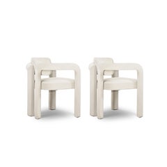 Pair of 2 stock Modern Double Arch dining chairs by InsidherLand