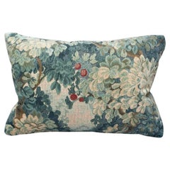 Studio Maison Nurita Colonia "Marly" Almohada tapiz de terciopelo y lino azul