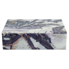 Contemporary Italian Large Purple Opal Box with Hinged Lid