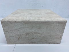Italian Travertine Square Cube Coffee Table, 1970s