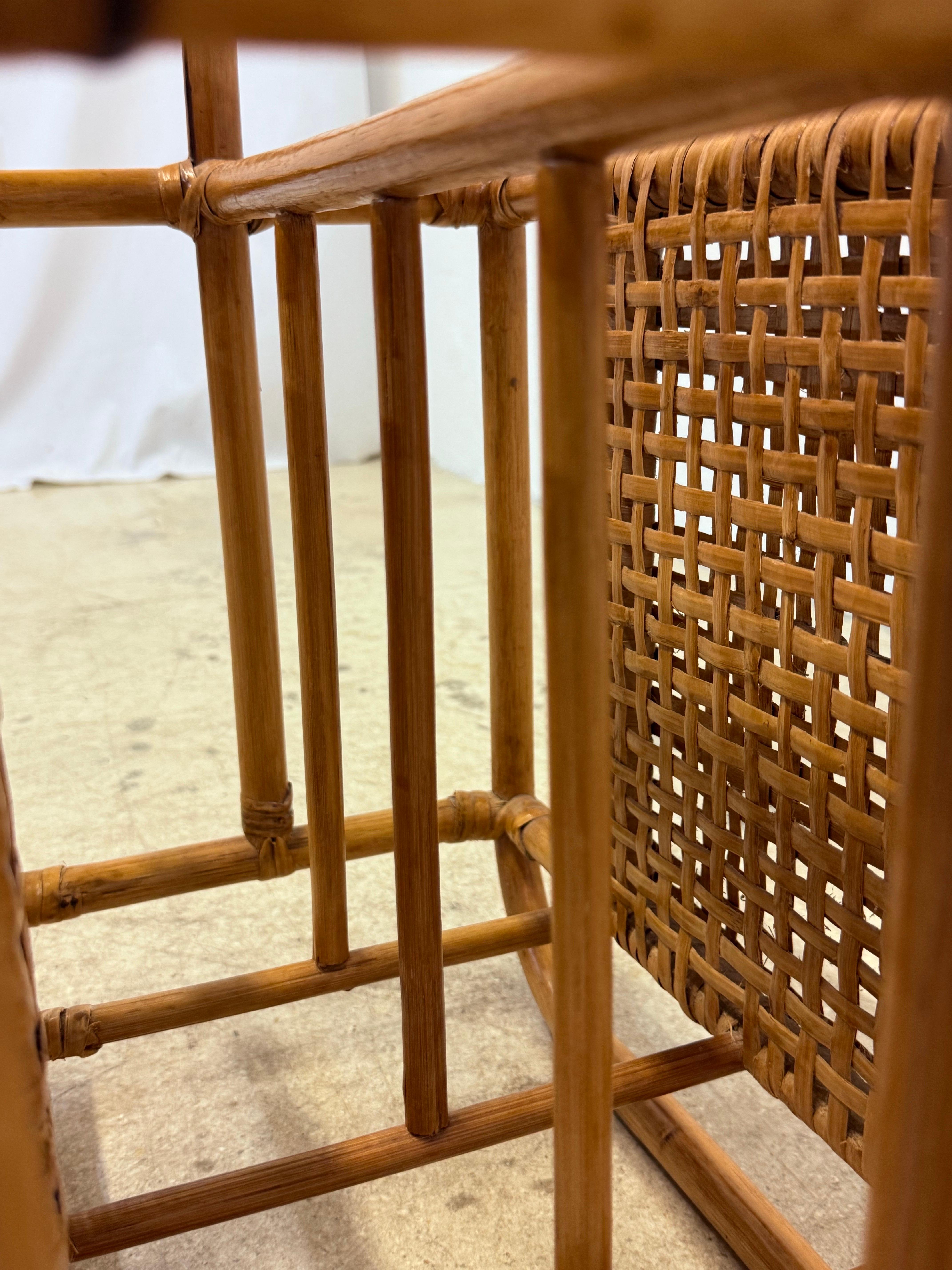 Portariviste di metà secolo in bambù e rattan, anni '70 in vendita 6