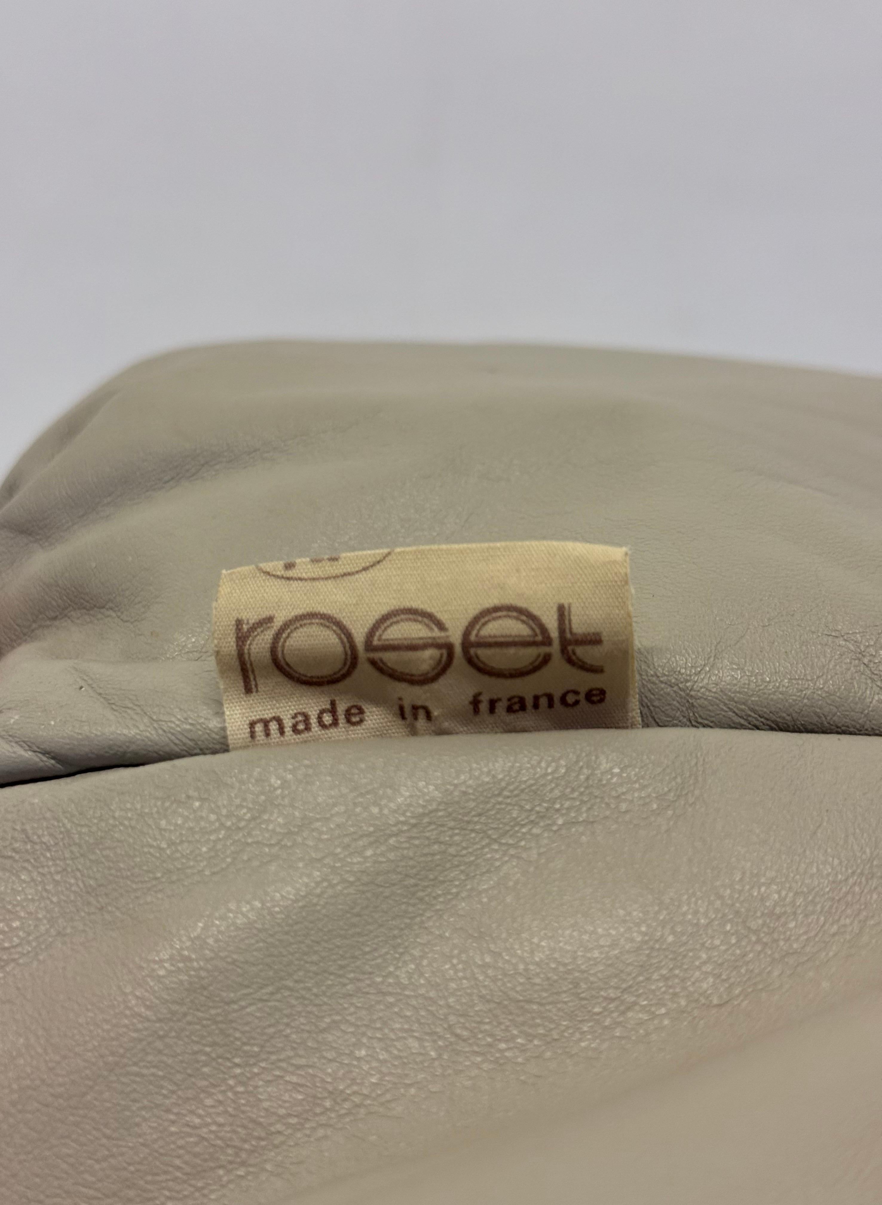 Pouf o poggiapiedi in pelle Michel Ducaroy Brigantin per Ligne Roset, anni '70 in vendita 13
