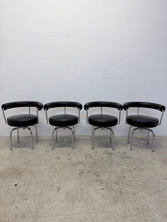 Perriand, Jeanneret and Corbusier LC7 Dining Chairs for Cassina - Set of Four