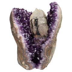 Angel Shaped Amethyst Crystals and Calcite mineral formation