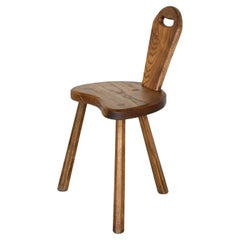 French Oak Tripod Chair