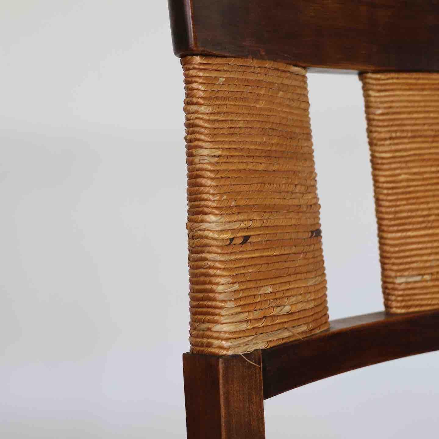 French Wood and Woven Chair For Sale 9