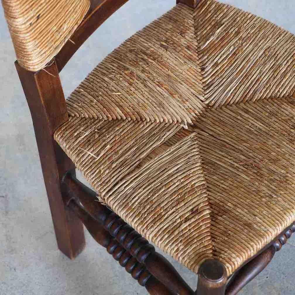 French Wood and Woven Chair For Sale 11