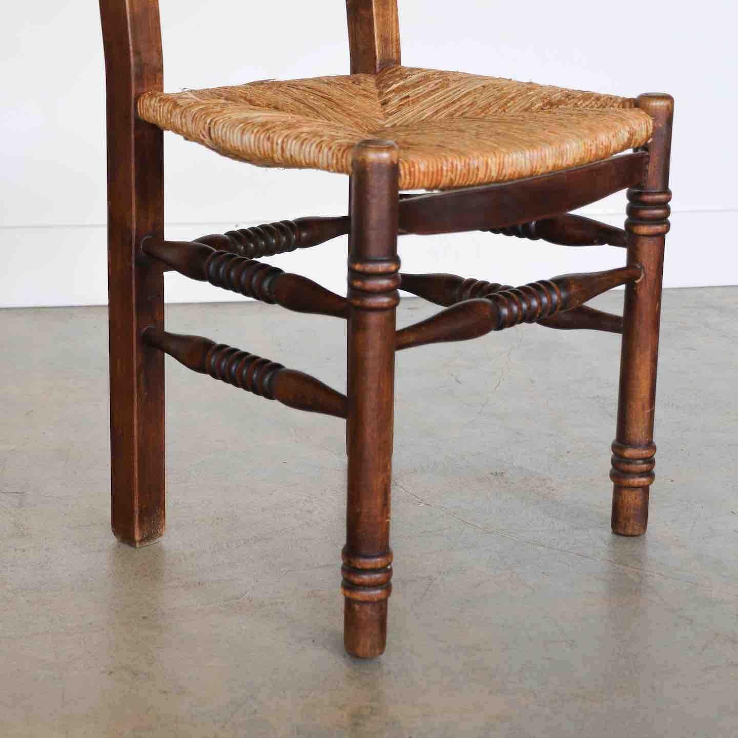 French Wood and Woven Chair For Sale 10
