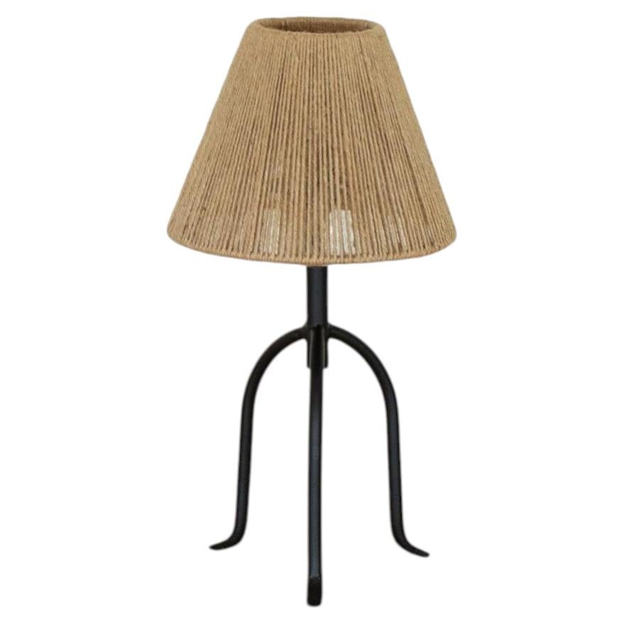 Panoplie Petite Iron Tripod Lamp, Rope Shade