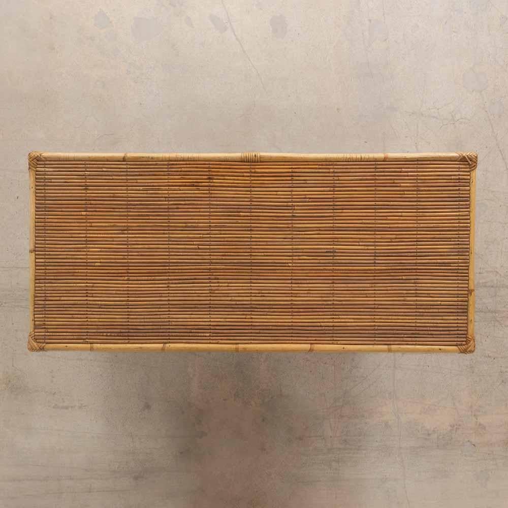 1960s French Rattan Coffee Table For Sale 9