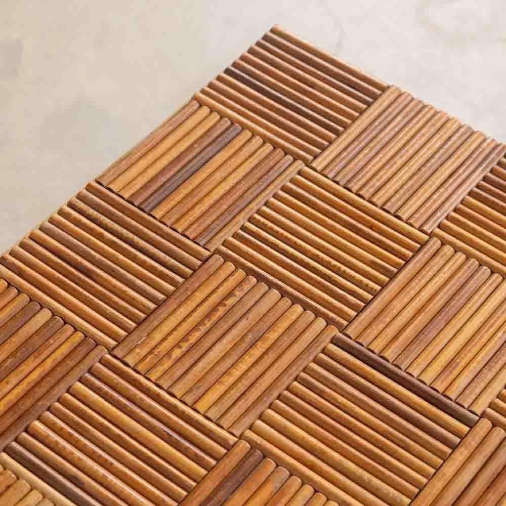 French Rattan Side Table by Audoux Minet For Sale 5