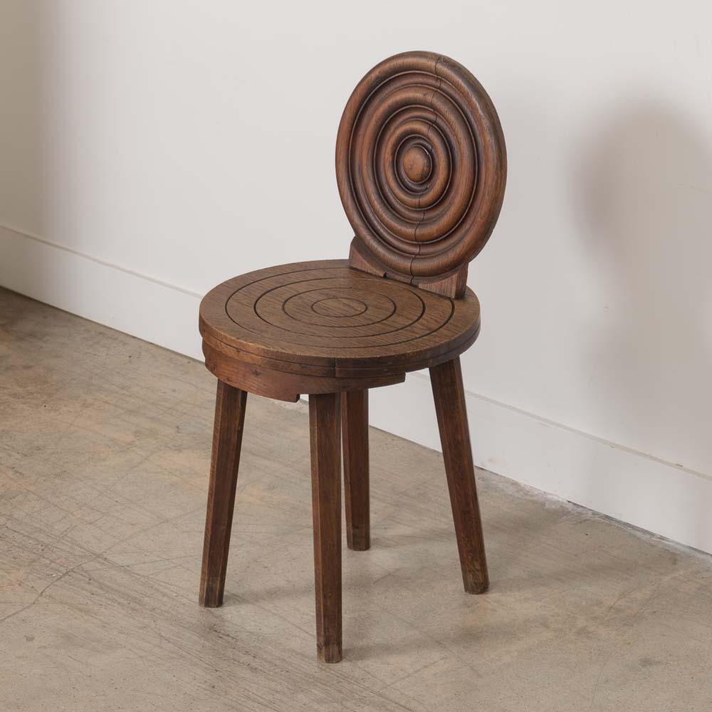 Sedia francese in legno intagliato degli anni '40 di Charles Dudouyt in vendita 8