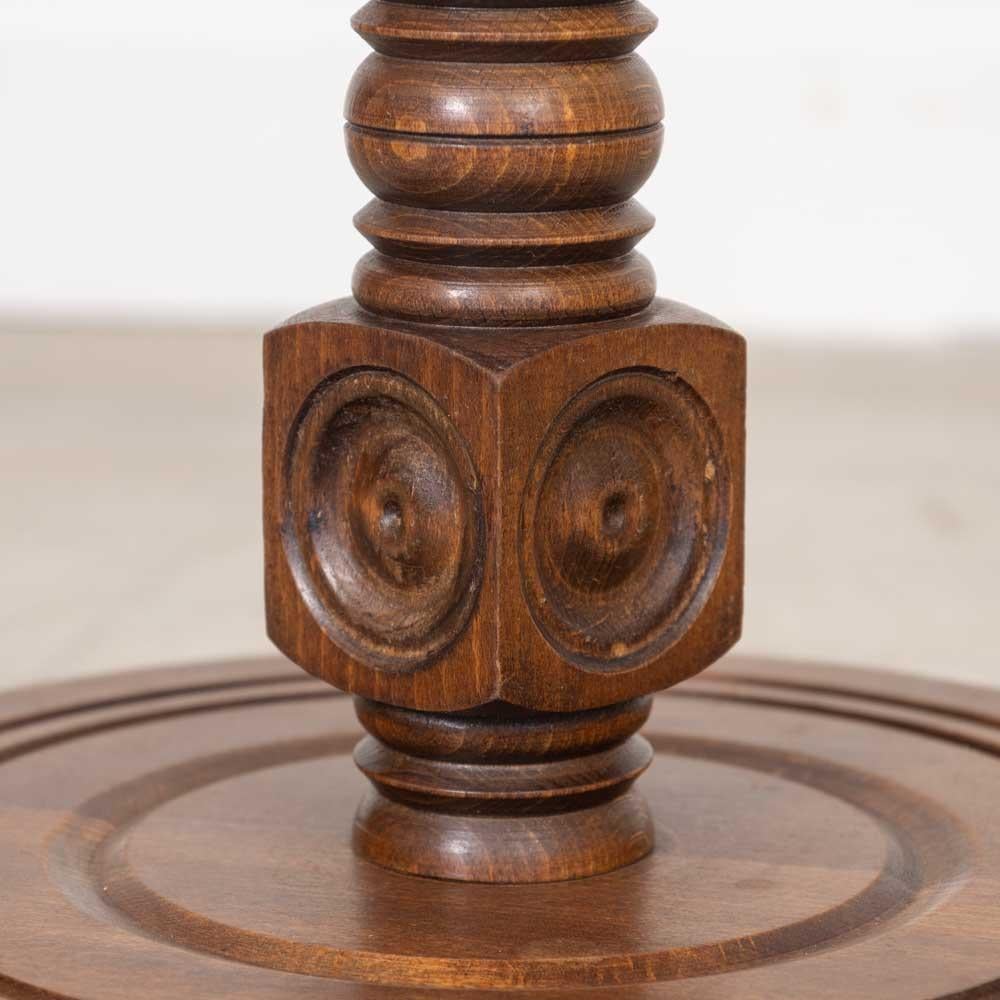 Petite French Wood Side Table by Charles Dudouyt For Sale 1