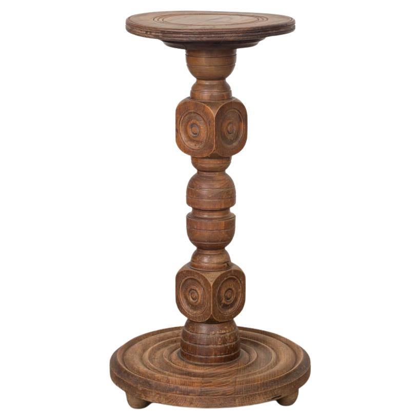 French Wood Pedestal Table by Charles Dudouyt