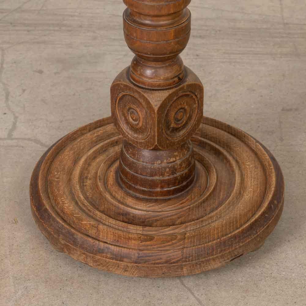 French Wood Pedestal Table by Charles Dudouyt For Sale 2