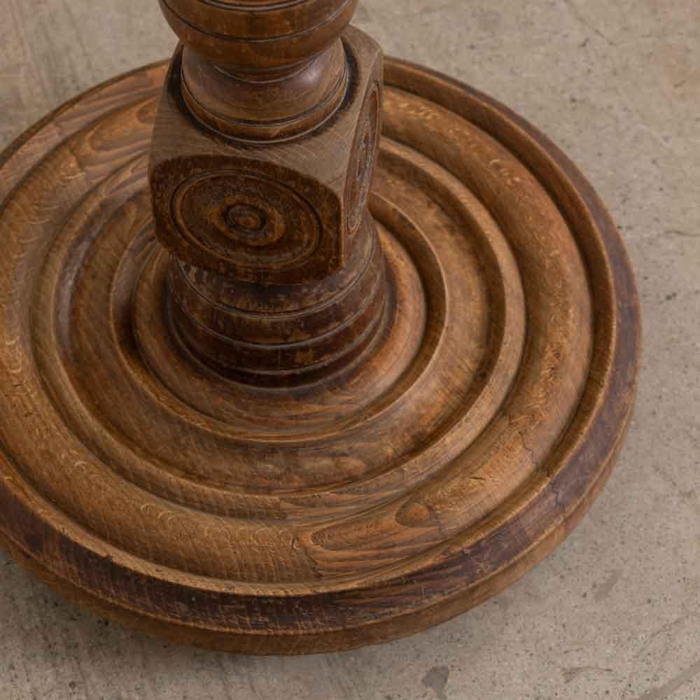 French Wood Pedestal Table by Charles Dudouyt For Sale 7