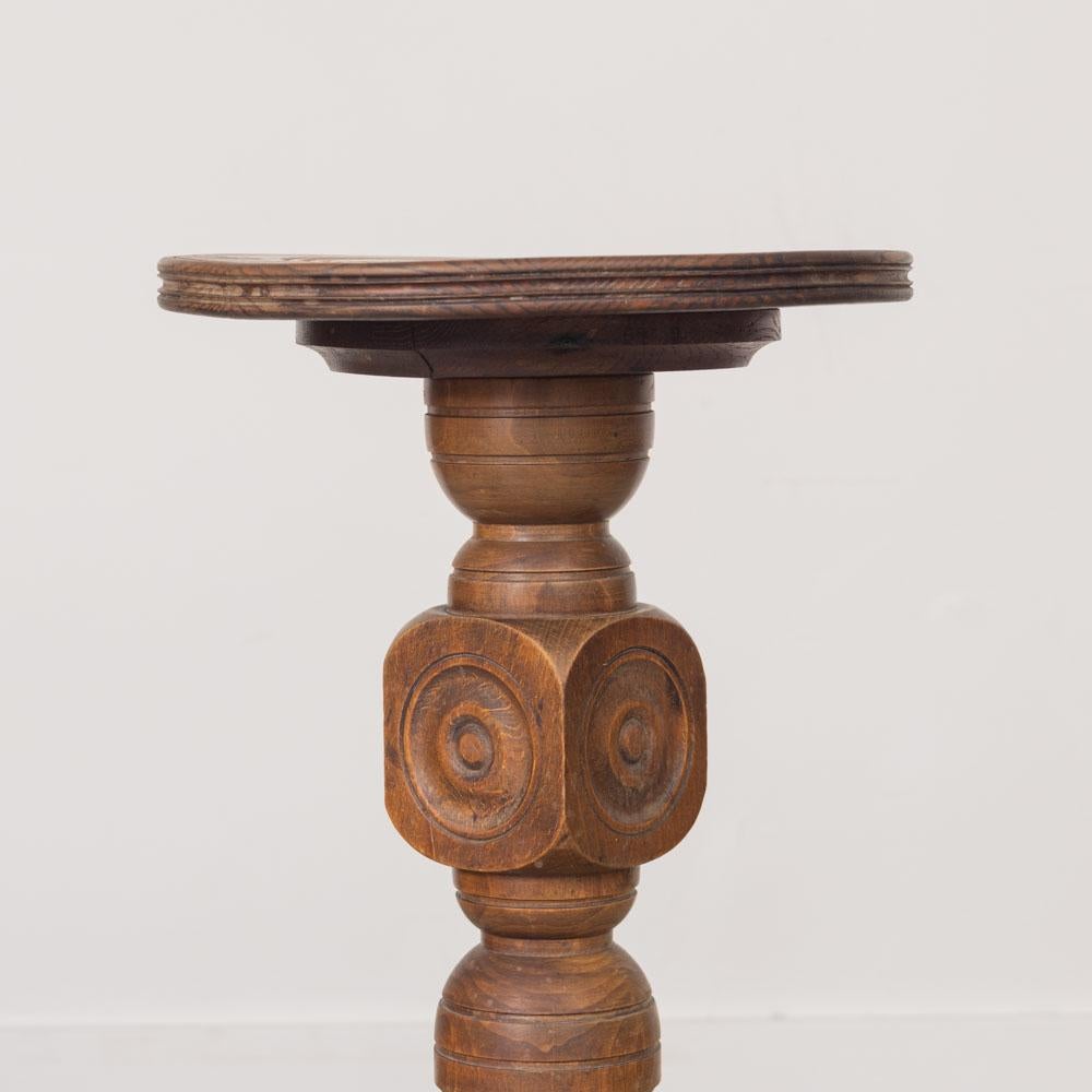 French Wood Pedestal Table by Charles Dudouyt For Sale 3