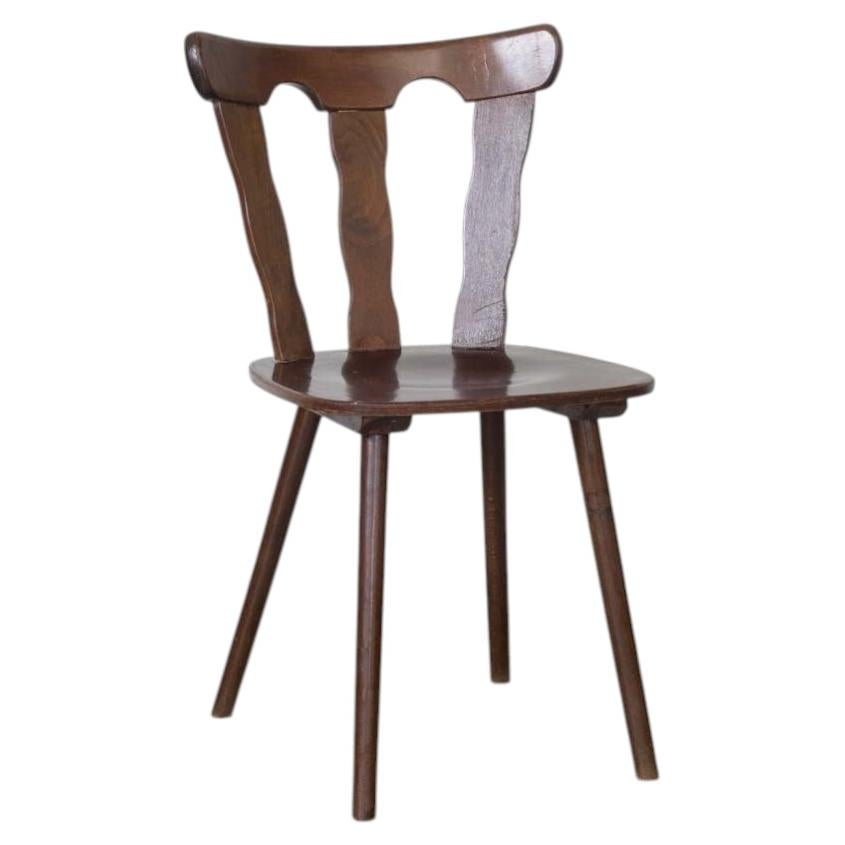 Französisch Wood Brutalist Stuhl