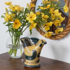 Vase en céramique français représentant un coq, des années 1950