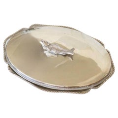 1940s Fish Serving Tray with Lid, Spain