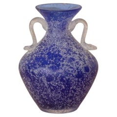 Italian Blue Scavo Vase