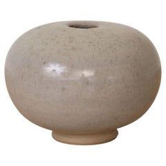French Stoneware Ceramic Globe Vase