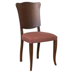 1920s French Scalloped Walnut Chair
