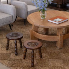 French Wood Tripod Stool