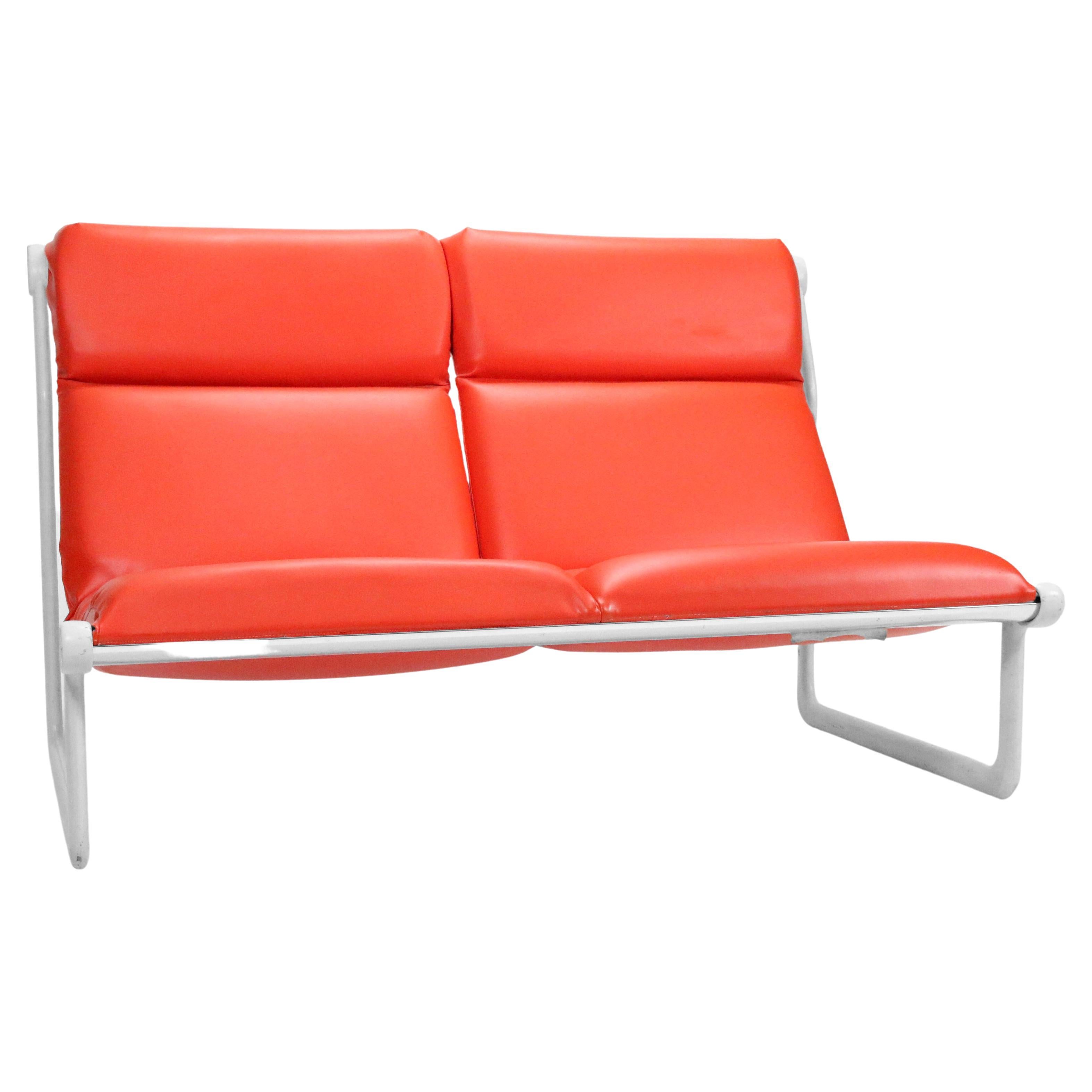 Mid-Century Modern Canapé à deux places en épingle de Hannah Morrison pour Knoll en vente