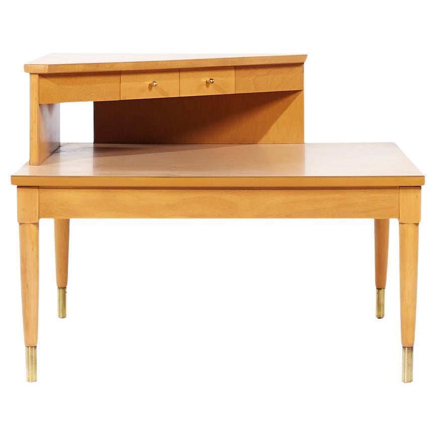 Heywood Wakefield Mid Century 2 Etagen Ecktisch mit Schublade