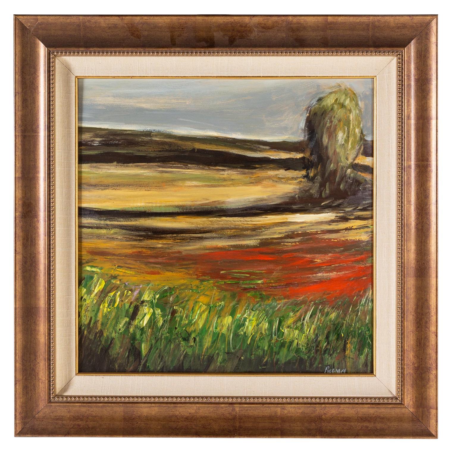Landschaftsgemälde, Öl auf Leinwand, signiert Pulliam im Angebot