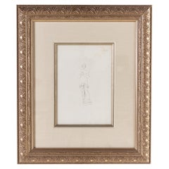 Pencil Drawing of Women Gold Framed