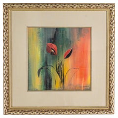 Puwamoz Framed Pair of Flowers Painting